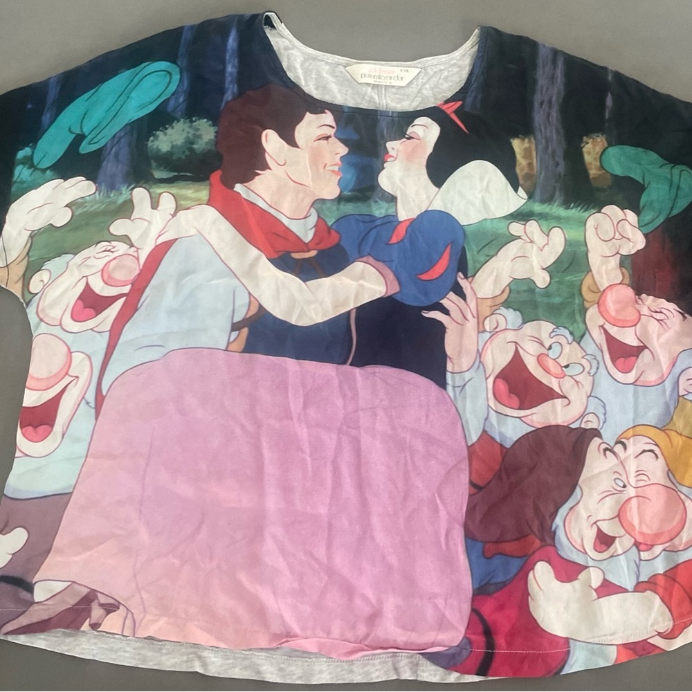 Peter Alexander Oversized Snow White Oversized
 XS - Sm Short Sleeve Silk Top